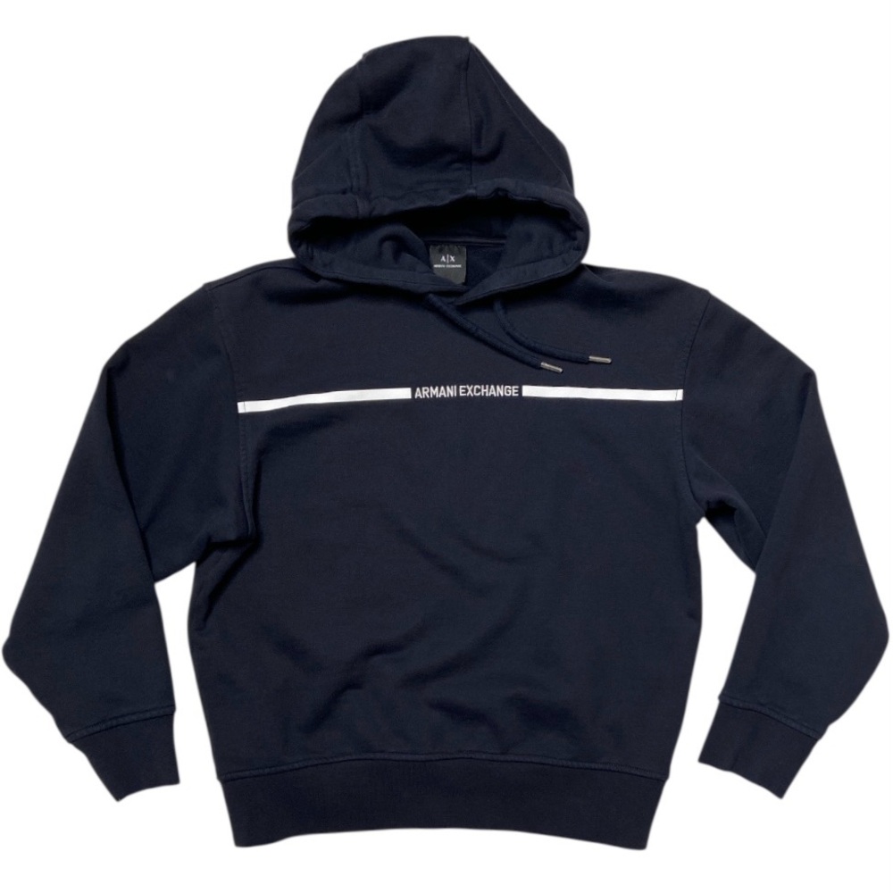 Armani Exchange Chest Stripe Logo Hoodie Size Small - Picture 3 of 12